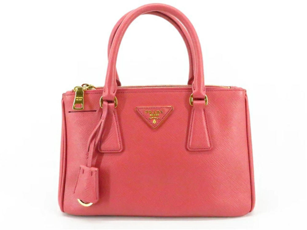 Prada Bag Handbag Pink Saffiano Leather